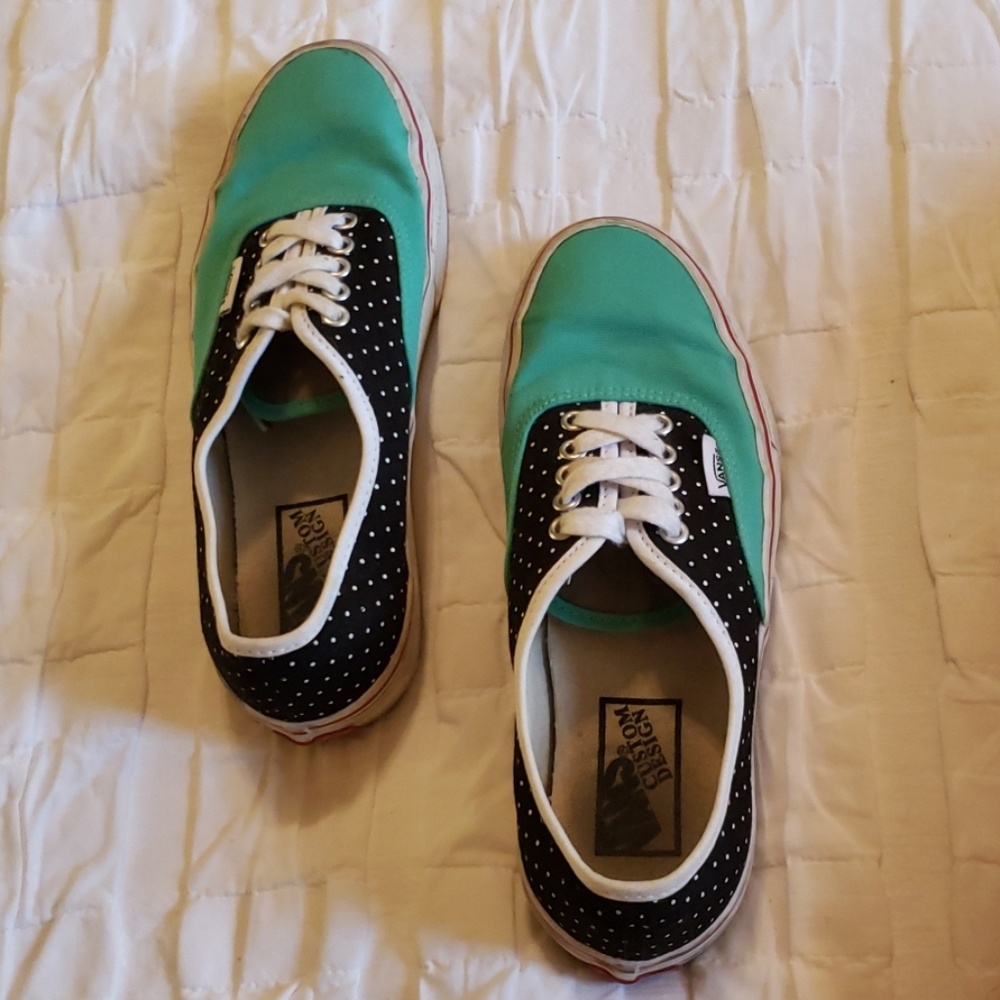 Polka Dot And Teal Custom Van's Custom Vans - image 1
